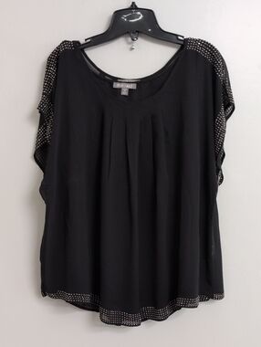 Roz&Ali Black Chiffon Top